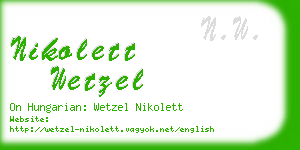 nikolett wetzel business card